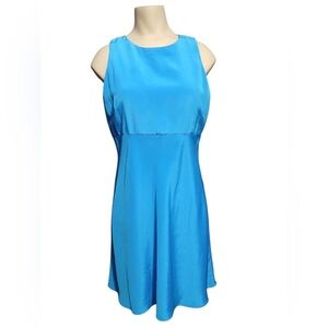 Donna Ricco Vibrant Blue Backless Dress